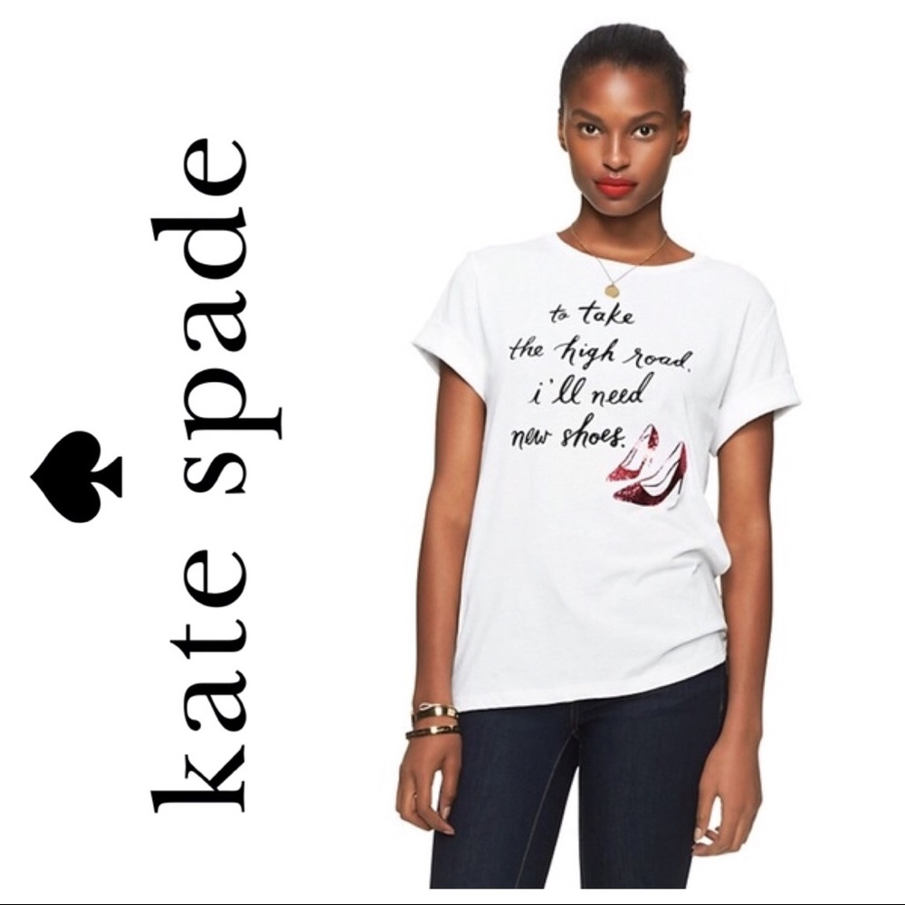 ♠️Kate Spade High Road New Shoes Graphic Tee